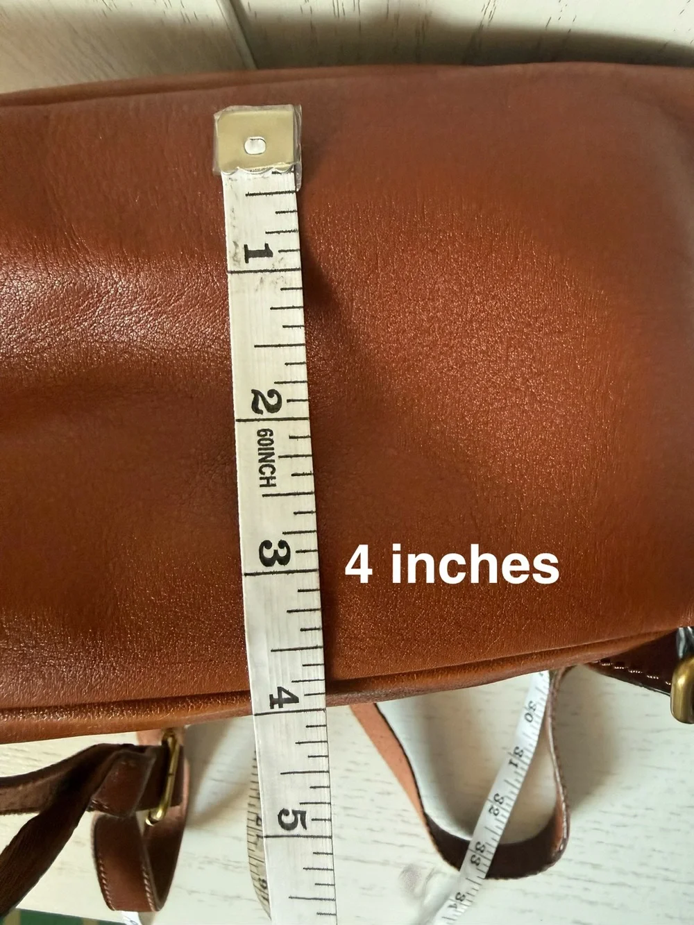 Fossil Cognac Leather Megan Mini Backpack